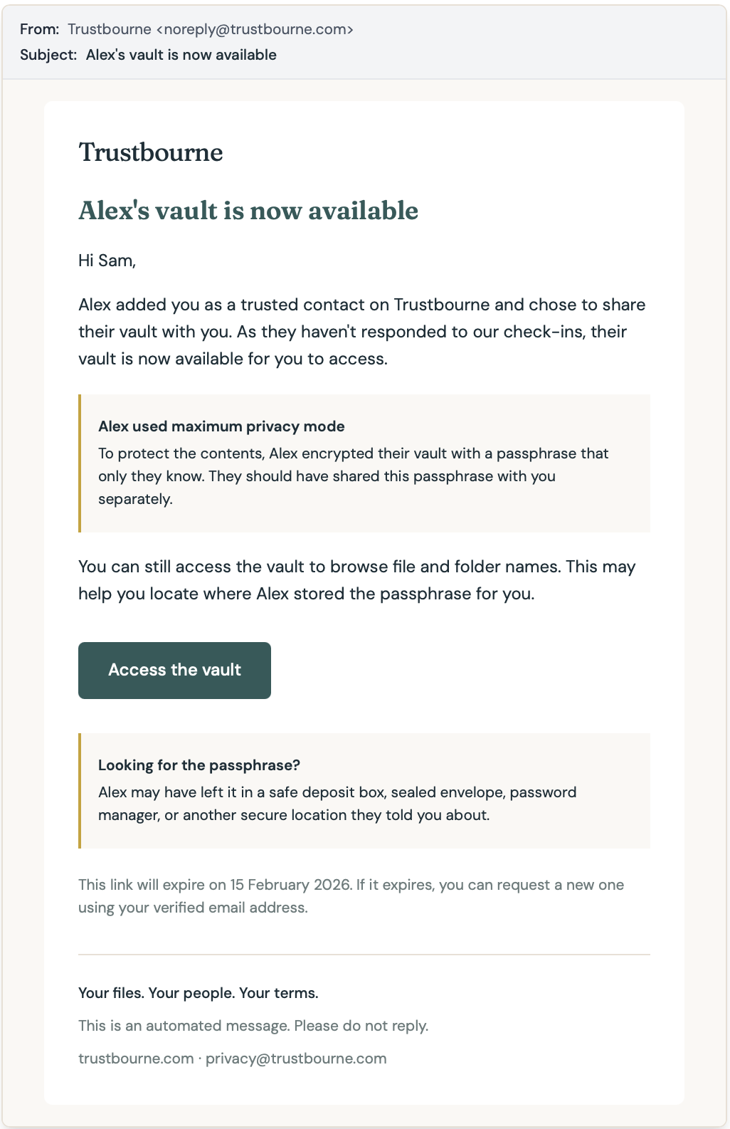 Vault release Maximum Privacy